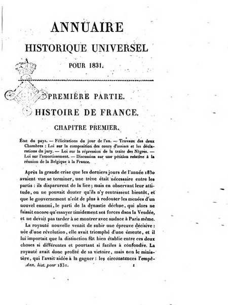 Annuaire historique universel, pour ...