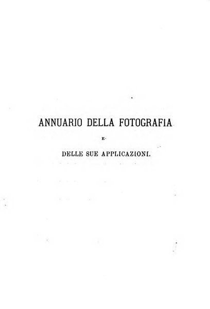 Annuario della fotografia e delle sue applicazioni