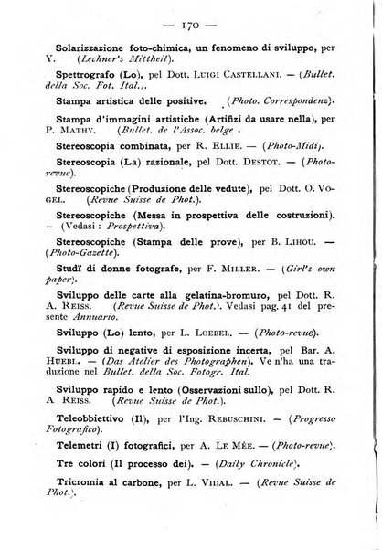 Annuario della fotografia e delle sue applicazioni