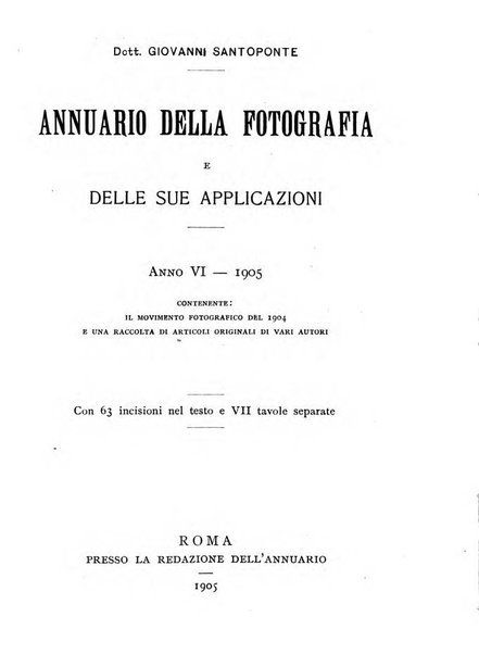 Annuario della fotografia e delle sue applicazioni