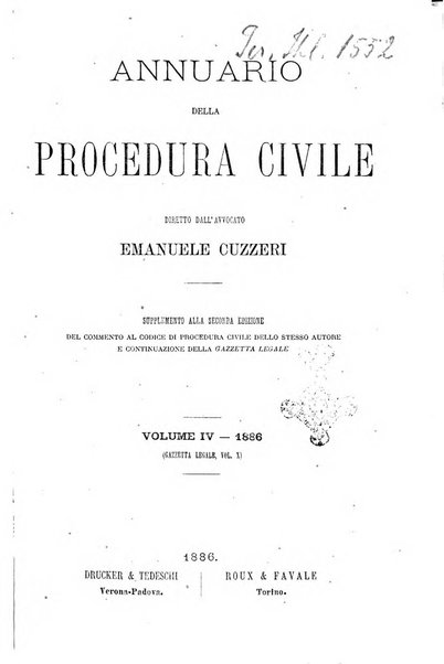 Annuario della procedura civile