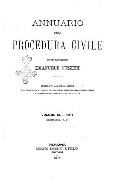 Annuario della procedura civile