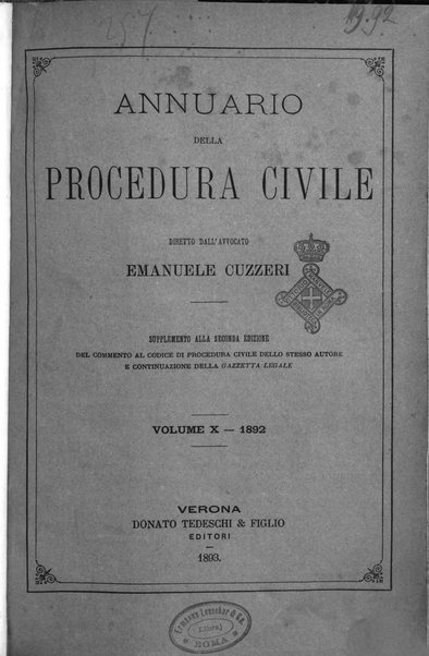 Annuario della procedura civile