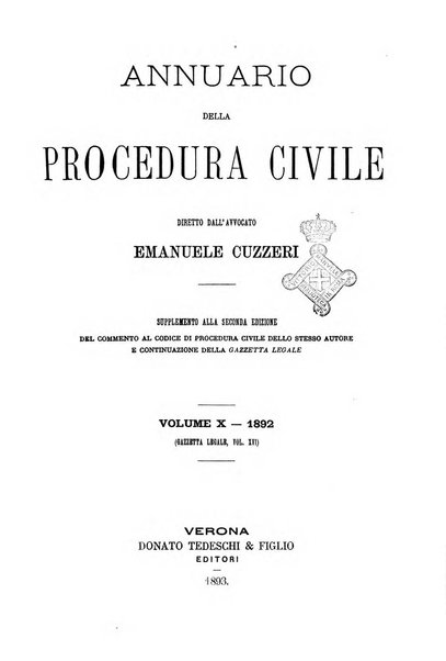 Annuario della procedura civile