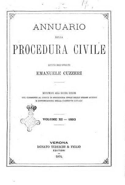 Annuario della procedura civile