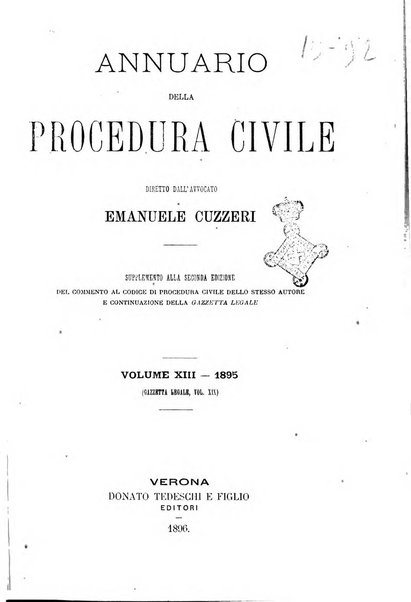 Annuario della procedura civile