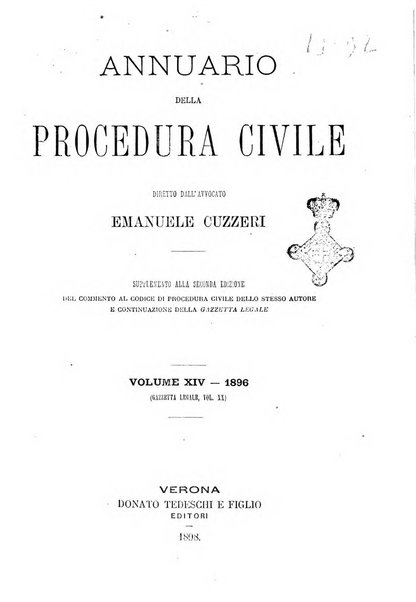 Annuario della procedura civile