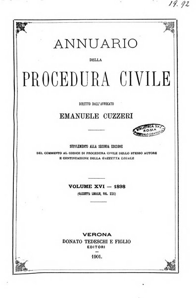 Annuario della procedura civile