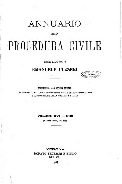 Annuario della procedura civile