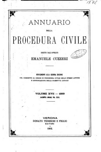 Annuario della procedura civile