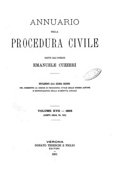 Annuario della procedura civile