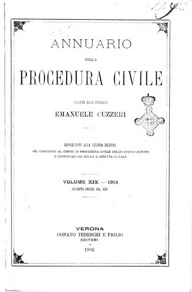 Annuario della procedura civile