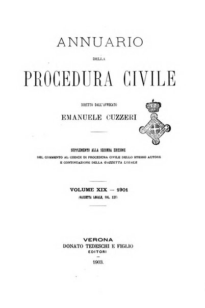 Annuario della procedura civile