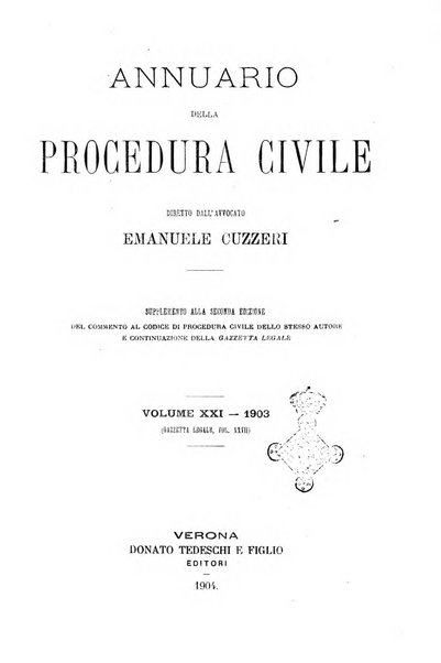 Annuario della procedura civile