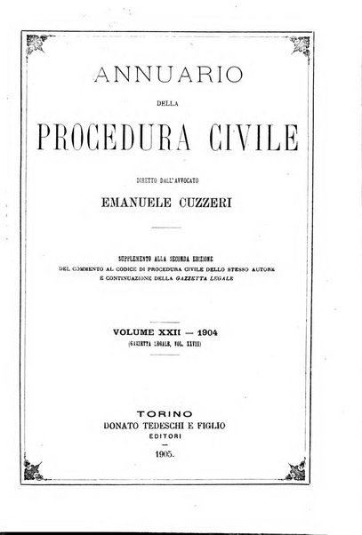 Annuario della procedura civile