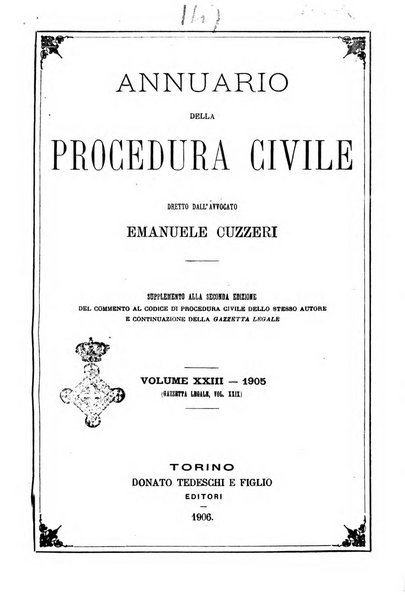 Annuario della procedura civile