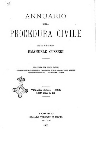 Annuario della procedura civile