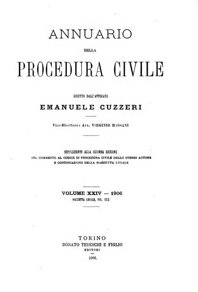 Annuario della procedura civile