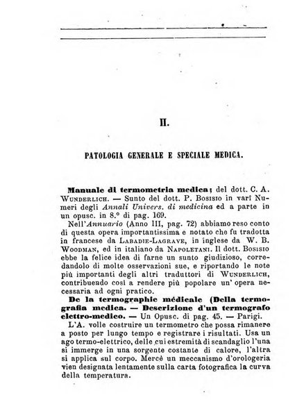 Annuario delle scienze mediche riassunto delle piu importanti pubblicazioni dell'anno