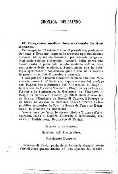 Annuario delle scienze mediche riassunto delle piu importanti pubblicazioni dell'anno