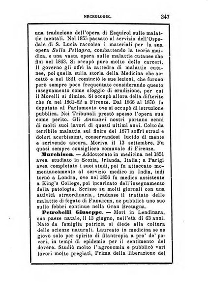 Annuario delle scienze mediche riassunto delle piu importanti pubblicazioni dell'anno