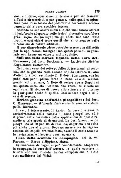 Annuario delle scienze mediche riassunto delle piu importanti pubblicazioni dell'anno