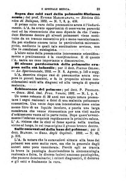 Annuario delle scienze mediche riassunto delle piu importanti pubblicazioni dell'anno