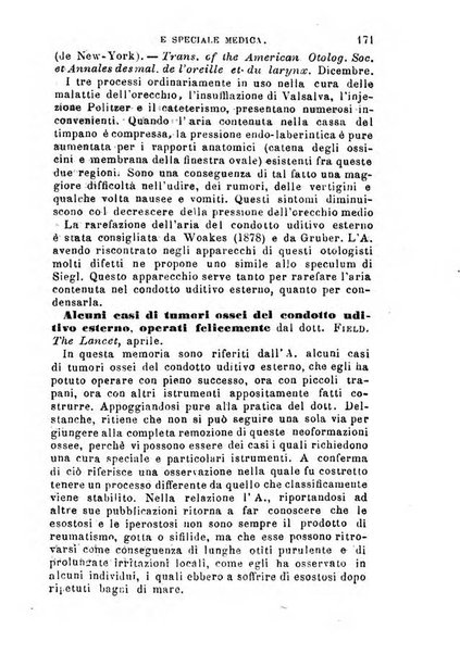 Annuario delle scienze mediche riassunto delle piu importanti pubblicazioni dell'anno