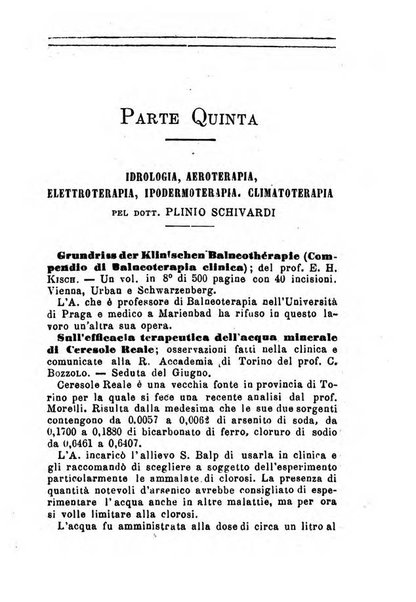 Annuario delle scienze mediche riassunto delle piu importanti pubblicazioni dell'anno