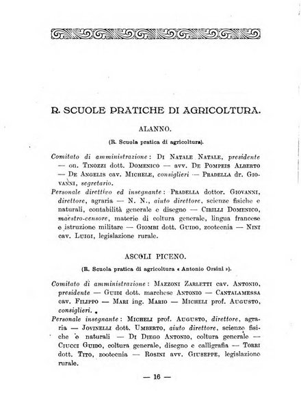 Annuario delle scuole agrarie