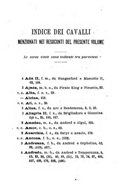 Annuario di Carlandrea Vademecum per le corse in Italia