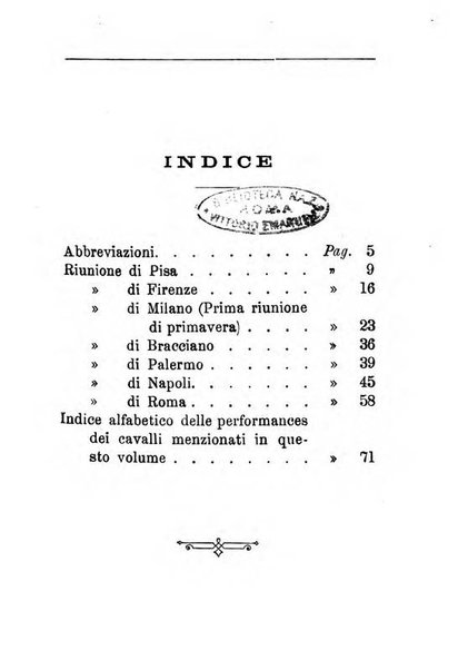 Annuario di Carlandrea Vademecum per le corse in Italia