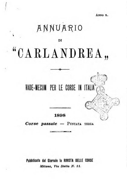 Annuario di Carlandrea Vademecum per le corse in Italia