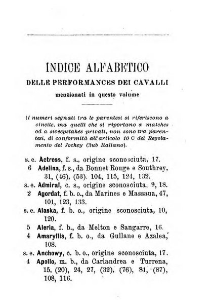 Annuario di Carlandrea Vademecum per le corse in Italia