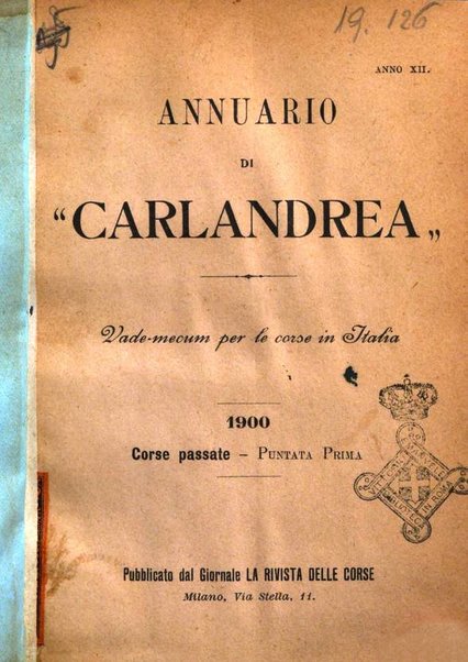 Annuario di Carlandrea Vademecum per le corse in Italia