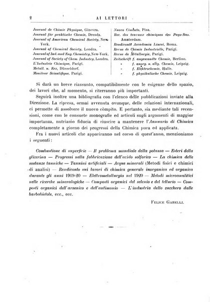 Annuario di chimica scientifica e industriale ... supplemento all'enciclopedia di chimica ...