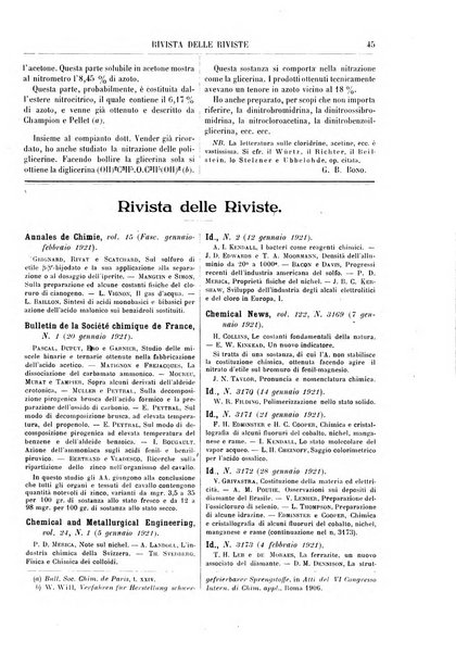 Annuario di chimica scientifica e industriale ... supplemento all'enciclopedia di chimica ...