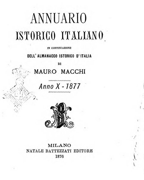 Annuario istorico italiano in continuazione dell'Almanacco istorico d'Italia