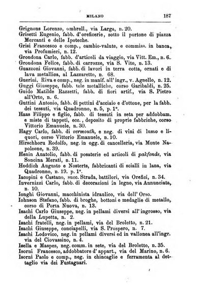 Annuario Lossa almanacco di commercio delle citta di Genova, Milano e Torino e principali provincie lombarde