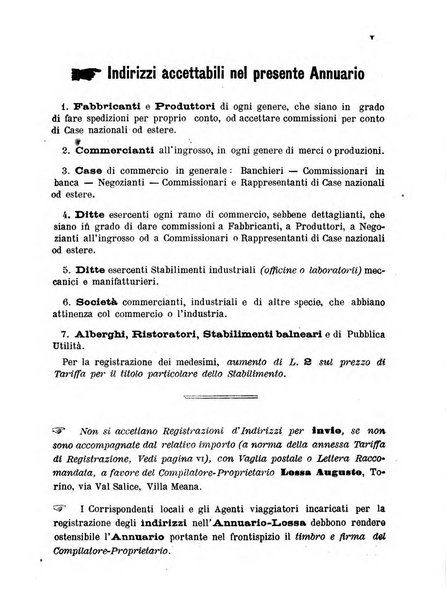 Annuario Lossa almanacco di commercio delle citta di Genova, Milano e Torino e principali provincie lombarde