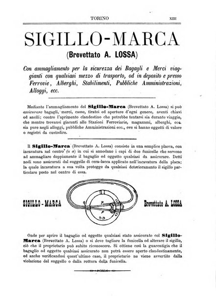 Annuario Lossa almanacco di commercio delle citta di Genova, Milano e Torino e principali provincie lombarde