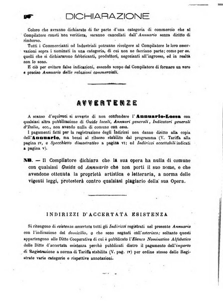 Annuario Lossa almanacco di commercio delle citta di Genova, Milano e Torino e principali provincie lombarde