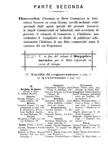 Annuario Lossa almanacco di commercio delle citta di Genova, Milano e Torino e principali provincie lombarde