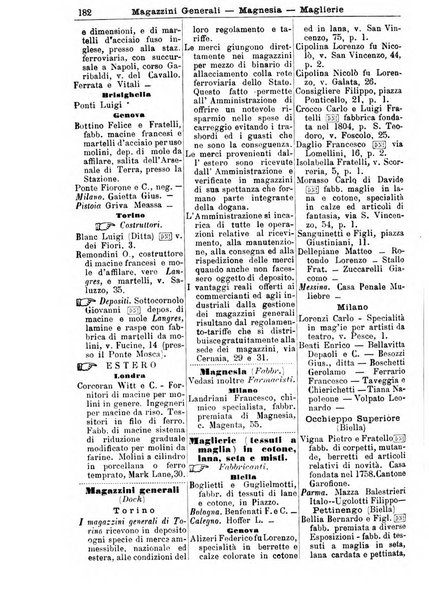 Annuario Lossa almanacco di commercio delle citta di Genova, Milano e Torino e principali provincie lombarde