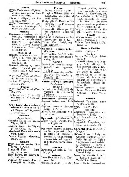 Annuario Lossa almanacco di commercio delle citta di Genova, Milano e Torino e principali provincie lombarde