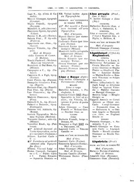 Annuario Lossa almanacco di commercio delle citta di Genova, Milano e Torino e principali provincie lombarde