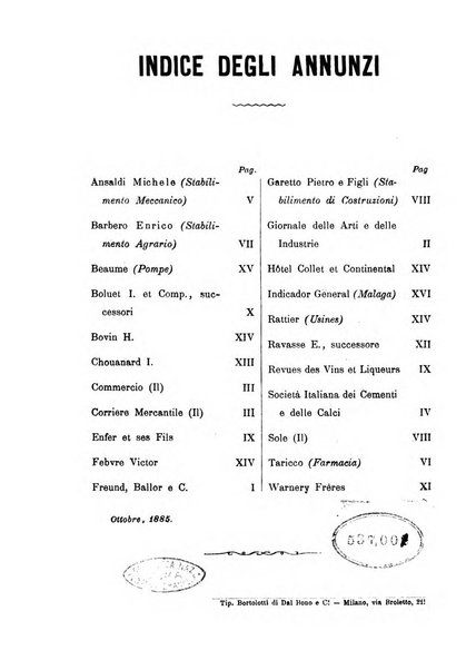 Annuario Lossa almanacco di commercio delle citta di Genova, Milano e Torino e principali provincie lombarde