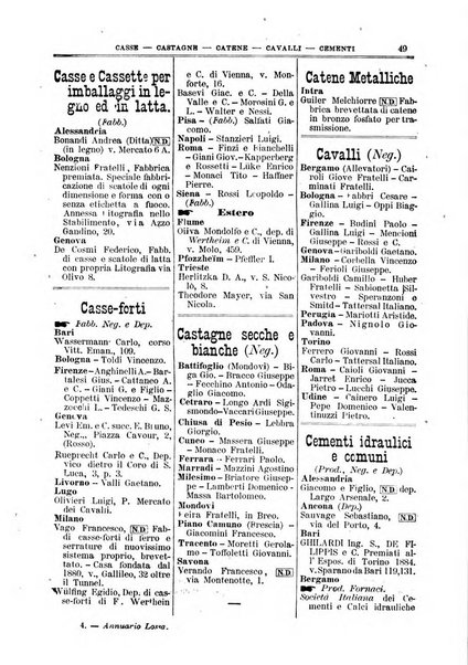 Annuario Lossa almanacco di commercio delle citta di Genova, Milano e Torino e principali provincie lombarde