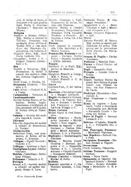 Annuario Lossa almanacco di commercio delle citta di Genova, Milano e Torino e principali provincie lombarde