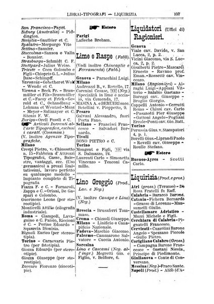 Annuario Lossa almanacco di commercio delle citta di Genova, Milano e Torino e principali provincie lombarde